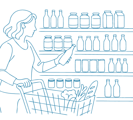 Mujer en punto de venta